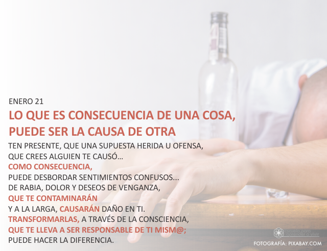 Lo que es consecuencia de una cosa, puede ser causa de otra
